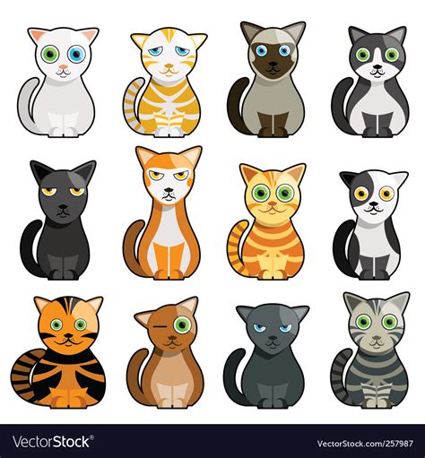 Cute Cats Royalty Free Vector Image Vectorstock