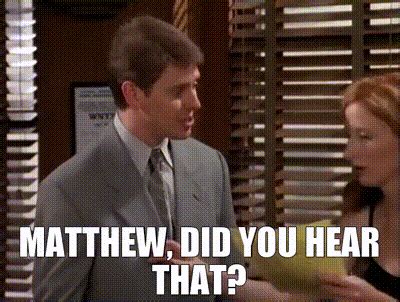 Yarn Matthew Did You Hear That Newsradio S E Romance