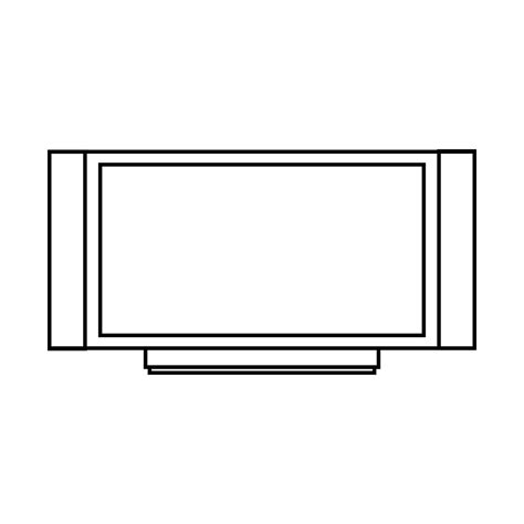 TV technology screen television vector illustration icon outline ...