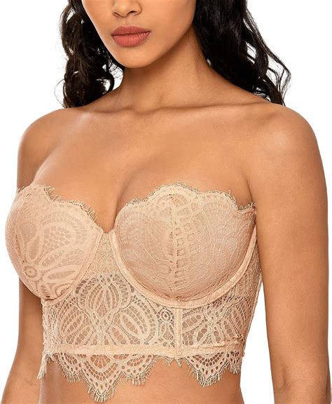 Dobreva Femme Soutien Gorge Sans Bretelles Légères Rembourrés Bandeau