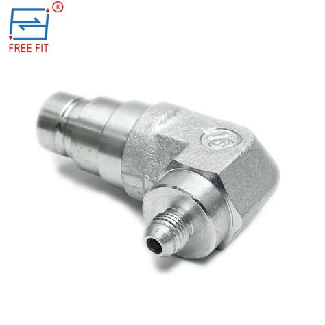 90 Degree Elbow Hydraulic Quick Coupler Flat Face Iso16028