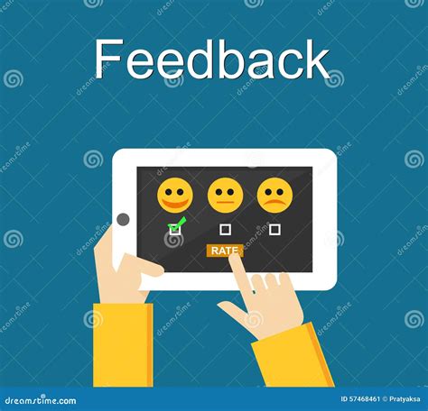 Feedback Illustration Flat Design Feedback Or Rating System On Phone