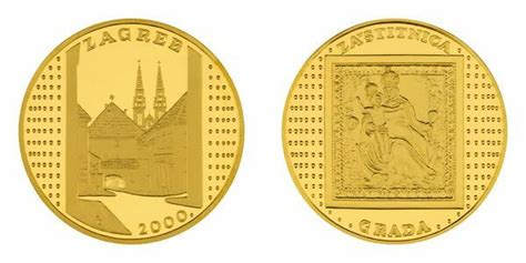 Medal Zagreb Stone Gate Gold 14 G Croatia Numista