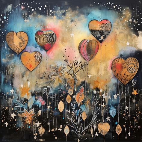 valentine balloon mixed media art  stock photo public domain pictures