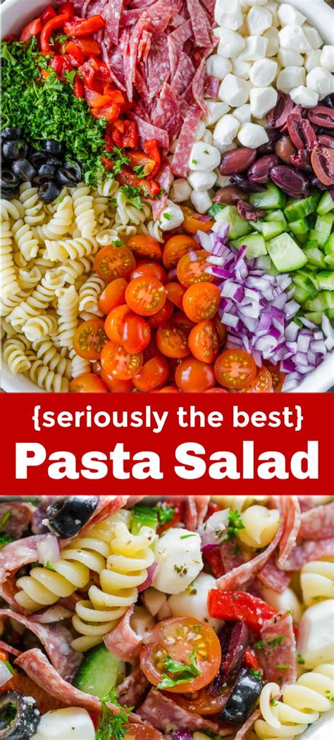 Italian Pasta Salad With Creamy Homemade Dresing Summer Pasta Salad Recipes Cold Pasta Salad