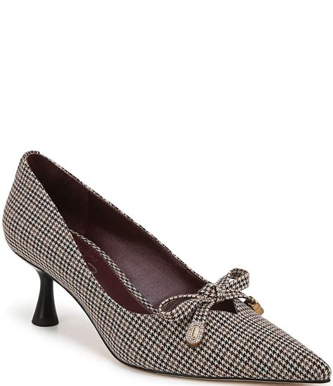 Circus Ny By Sam Edelman Fleur Houndstooth Bow Detail Kitten Heel Dress