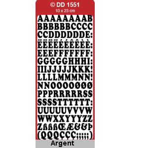 Peel Off Alphabet Argent Herazz Boutique De Scrapbooking