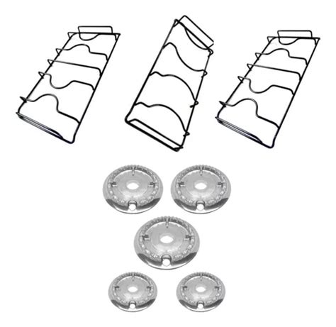 Kit Grelhas Queimadores Para Fogões Atlas Genova 5 Bocas