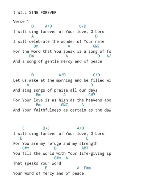 I Will Sing Forever | PDF