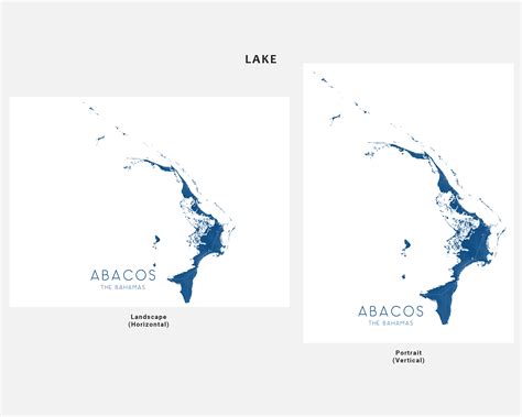 Abacos The Bahamas Map - Abaco Bahamas Art Print, Bahamas Islands - 12 ...