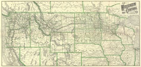 Map of the Wisconsin Central and Connections.: Geographicus Rare ...