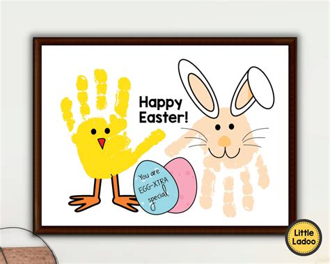 Easter Handprint Craft Template, Easter Handprint Art Activity, Easter ...