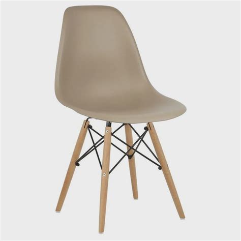 Cadeira Decorativa Eiffel Charles Eames F03 Nude Pés de Madeira