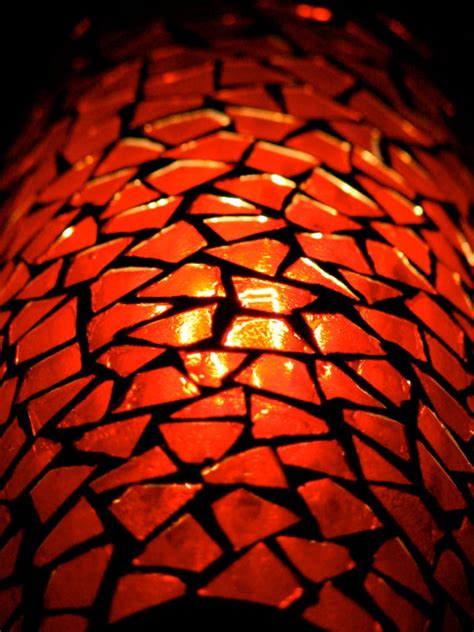 Red Glass Mosaic Lamp Shade By Timelessjourney On Deviantart