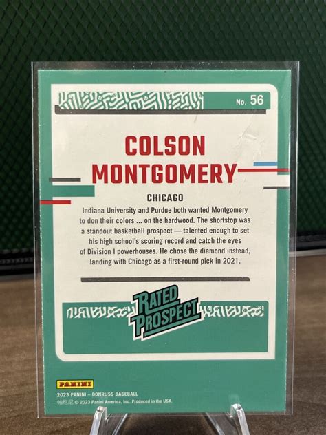 Colson Montgomery Panini Donruss Baseball Blue Foil Rated Prospect