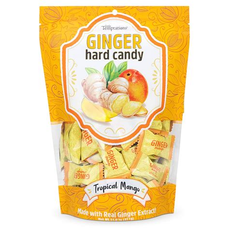 Ginger Hard Candy Tropical Mango 11 Oz Bag Individually