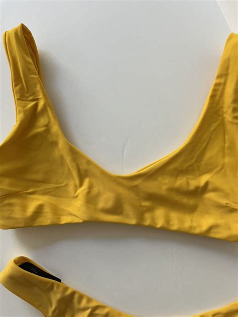 Blackbough Mustard Yellow Bikini Set Womens Size Smal Gem