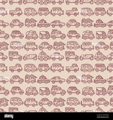 Cartoon Car Seamless Pattern Stock Vector Image Art Alamy