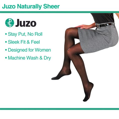 Juzo Naturally Sheer Compression Stockings 30 40 Mmhg Microdot Silic — Hv Supply