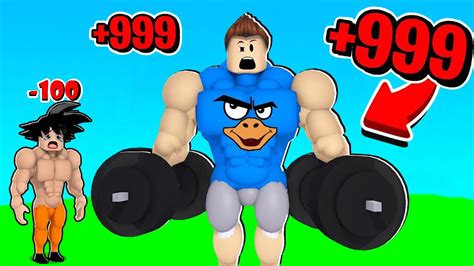 Fiquei Super Forte E Gigante Puxando Peso No Roblox Super Strong