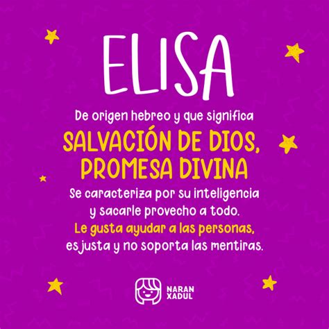 O Que Significa Elisa - Significado del nombre Elisa