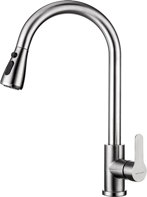 Ertlov Kitchen Faucet High Arc 360° Swivel With Pull Down Sprayer Single Handle Stainless