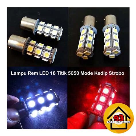 Jual Lampu Rem Led Stop Lamp Belakang Motor Kedip Universal Matic Bebek