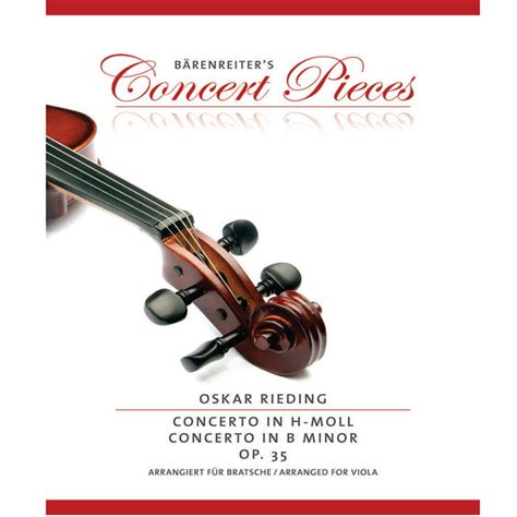 Rieding Oskar Concerto B Minor Op 35 Viola By Barenreiter Evergreen Workshop