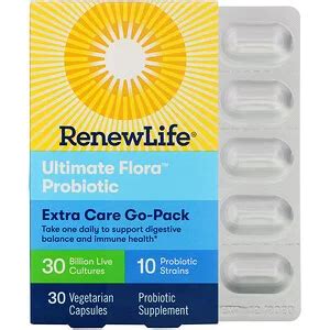 Renew Life Extra Care Go Pack Ultimate Flora Probiotic 30 Billion