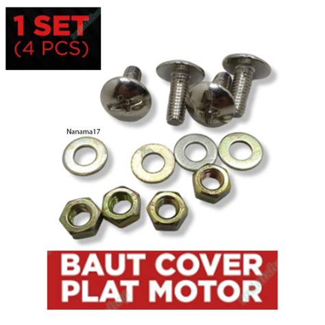 Jual Baut Plat Nomor Baut Cover Plat Nomor Set Pcs Shopee