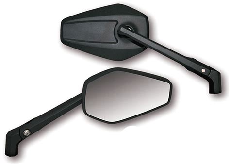 Shin Yo Booster 2 Mirror Pair Black Aluminium Bar Mounted Mirrors