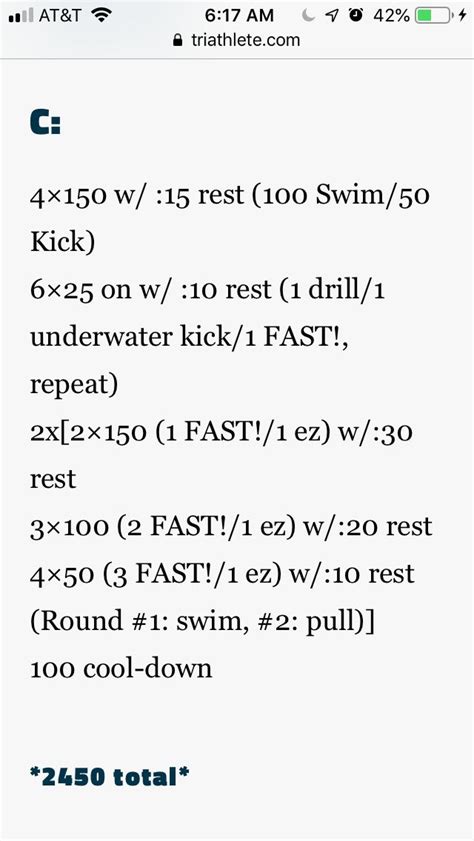 Pin on Masters Swim Workouts