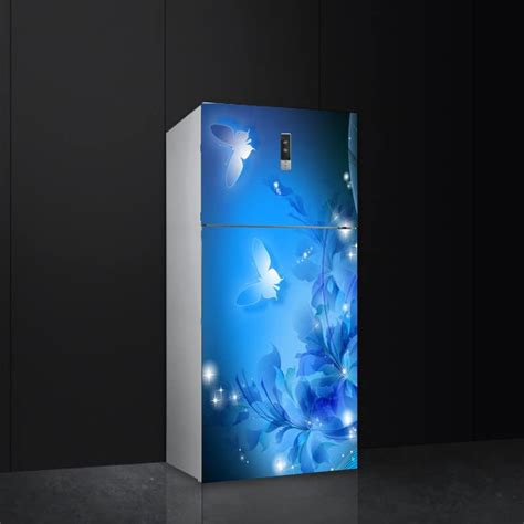 Butterfly Flowers Fridge Sticker Fantasy Floral Refrigerator Stickers