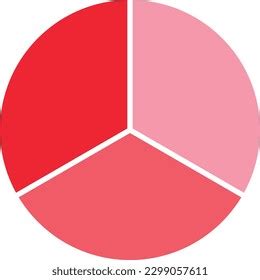 Circle Divided Into Three Equal Segments Stock Vector Royalty Free