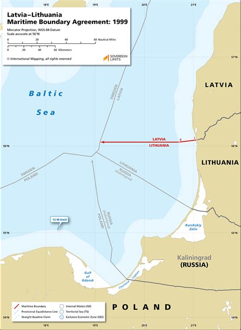 Latvialithuania Maritime Boundary Sovereign Limits