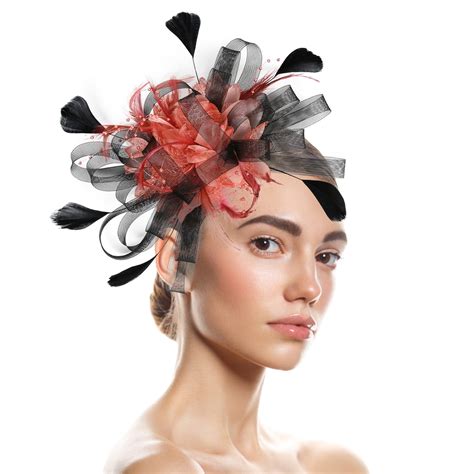 Baberdicy Hair Clips Hats For Women Fascinators Womens Pillbox Flower