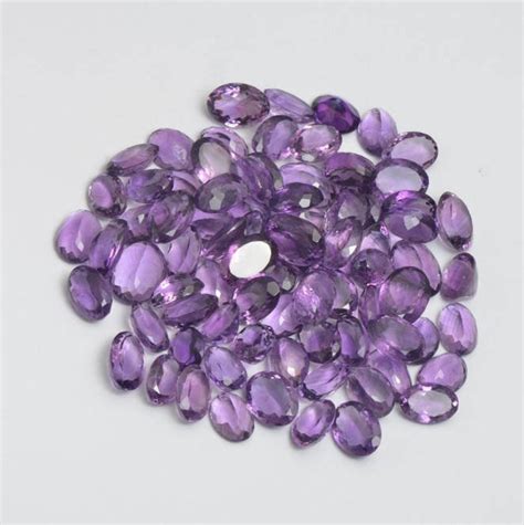 Amethyst Edelsteine 8x10mm Oval Facettiert Schliff Amethyst Etsy