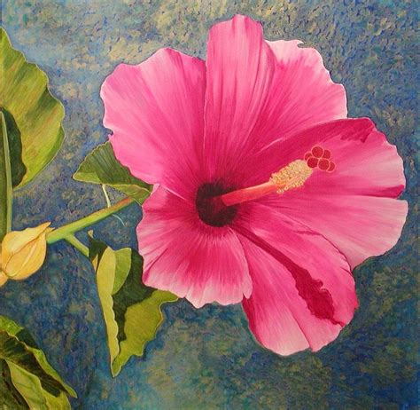 Pink Hibiscus Painting By Mary Ann Leake Pixels