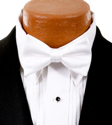 White Simply Solid Bow Tie - John's Tuxedos