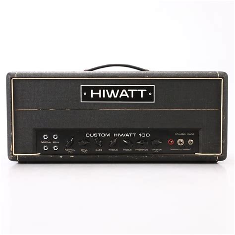 1973 Hiwatt Custom 100 Dr103 Tube Guitar Amplifier Amp Head Reverb