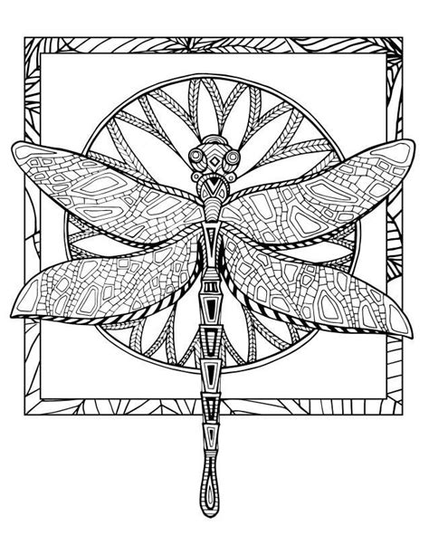 Dragonfly Art To Color For Adults Printable Coloring Pages FREE