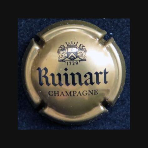 Capsule Muselet Champagne Ruinart N Or Bronze Et Noir Mm