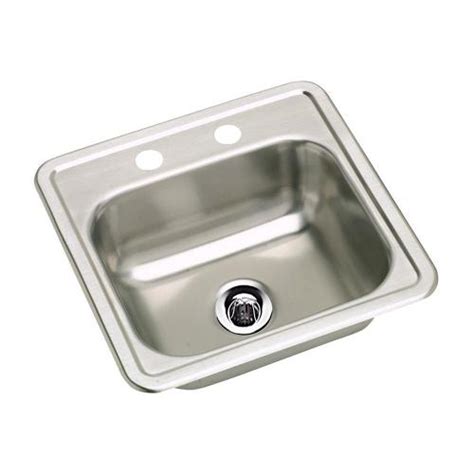 Elkay HD320874LFR Drop-in Stainless Steel 15 in. Single Bowl Bar Sink w ...