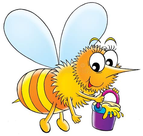 Happy Queen Bee Cartoon Character Stock Vector Illustration Of Queen