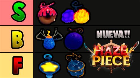 La Nueva Tier List Definitiva De Frutas En Haze Piece Roblox One Piece