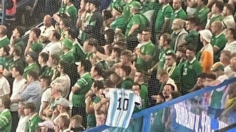 Irish fans mock France with Lionel Messi’s Argentina jersey in Euro ...