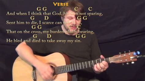 How Great Thou Art Hymn Strum Guitar Cover Lesson In G With Chords