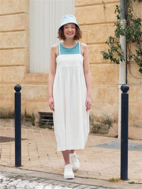 Check Styling Ideas Forlinen Blend Gathered Camisole Dress Uniqlo Ca