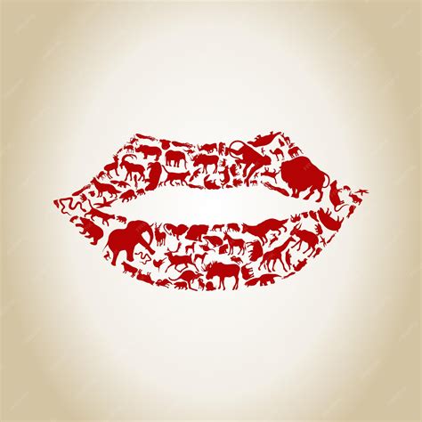 Premium Vector | Lip an animal