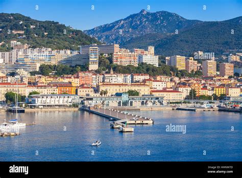 Ajaccio Cityscape Harbor With Marina And Passenger Terminal Corsica